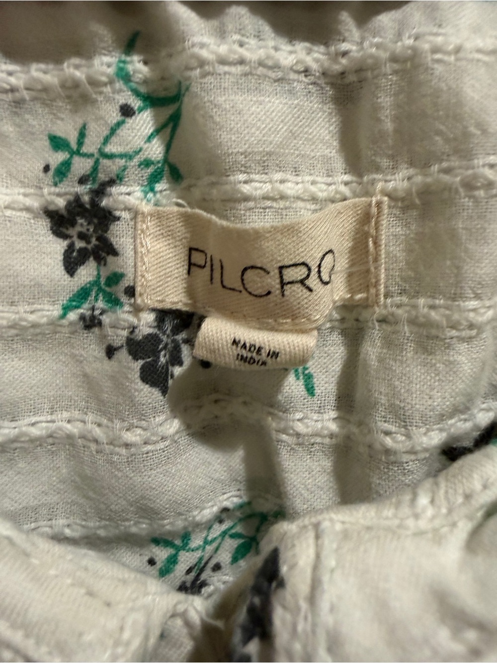 Anthropologie Pilcro Keira Blouse Size XS Peter Pan Floral Ruffled Collar - Picture 3 of 6